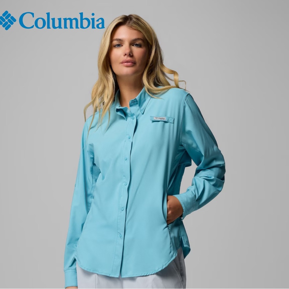 Columbia Women’s Tamiami Light Blue Button Up